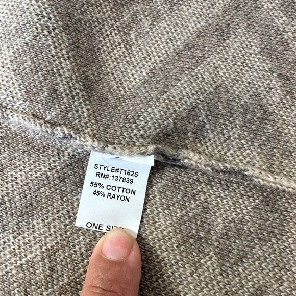 Farrow Tan Aztec Print Blanket Wrap Poncho, OS - Picture 8 of 10